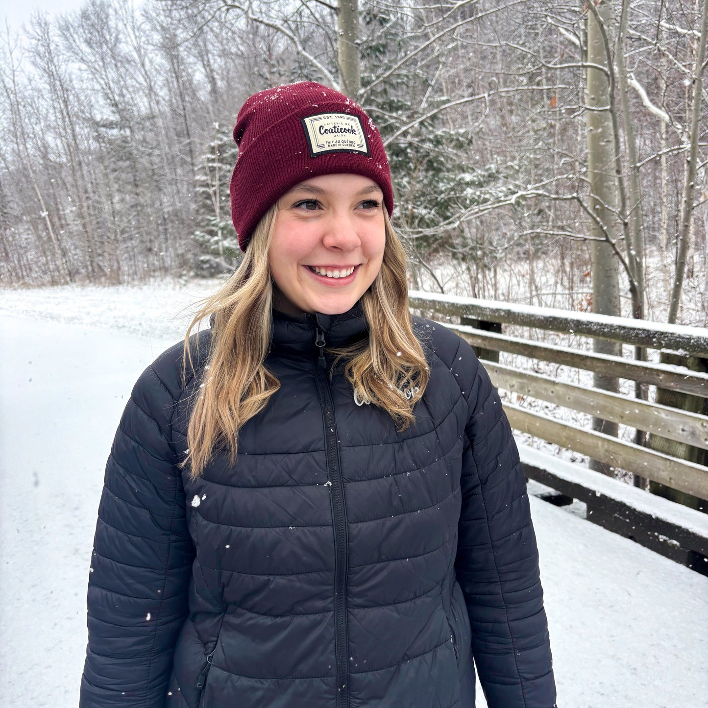 Tuque tradition unisexe (bordeaux)