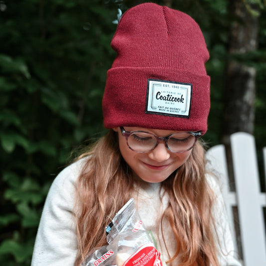 Tuque tradition unisexe (bordeaux)