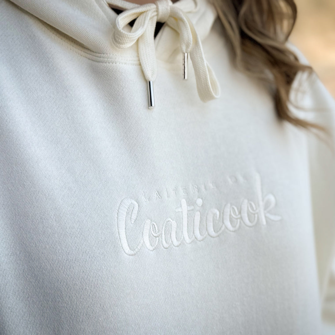 Chandail à capuchon unisexe (crème)