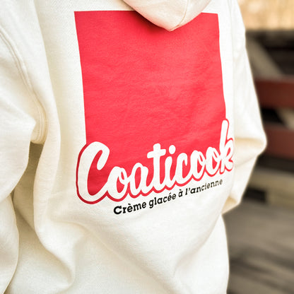 Chandail à capuchon unisexe (crème)