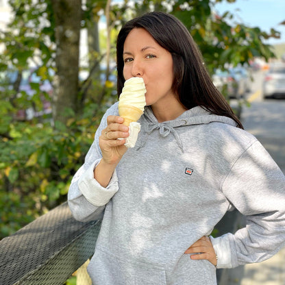 Chandail à capuchon unisexe (gris)