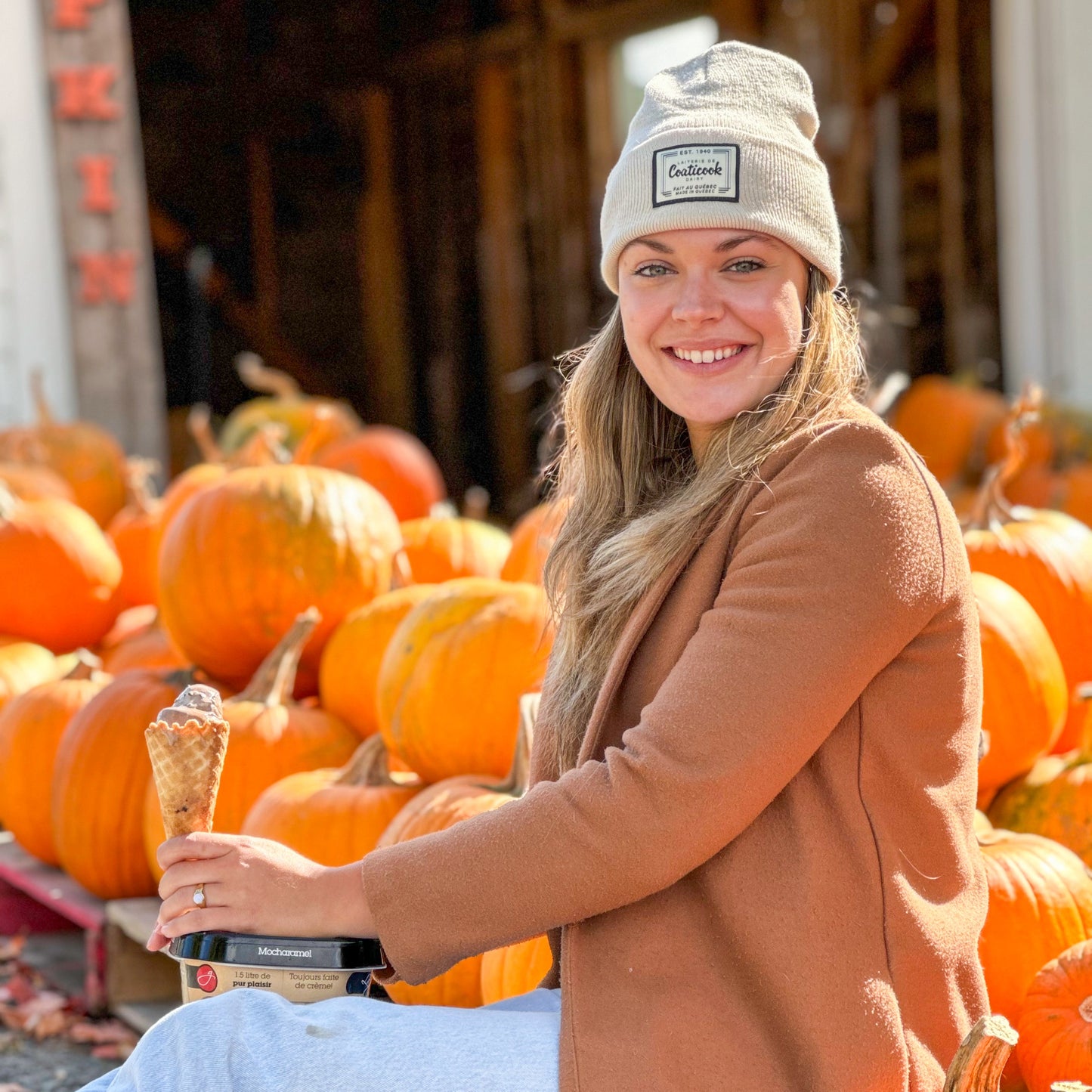 Tuque tradition unisexe (crème)